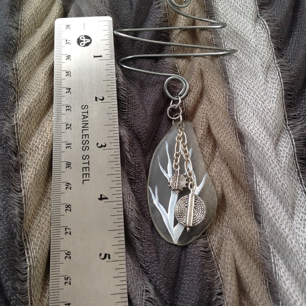Handcrafted recycled glass Scarf Jewelry